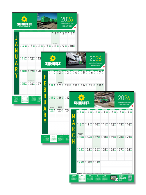 Canadian Contractor Wall Calendar - (Box of 50)